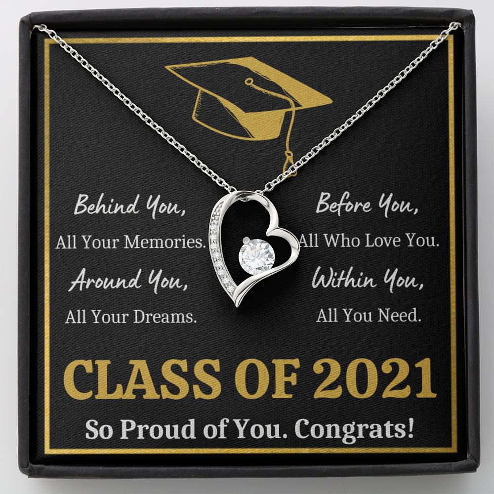 GRADUATION ALL YOU NEED GOLD HEART NECKLACE GIFT SET - ON CLOUD NINE GIFTS
