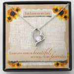 TO THE LOVE OF MY LIFE "SUNFLOWER" HEART NECKLACE GIFT SET - ON CLOUD NINE GIFTS
