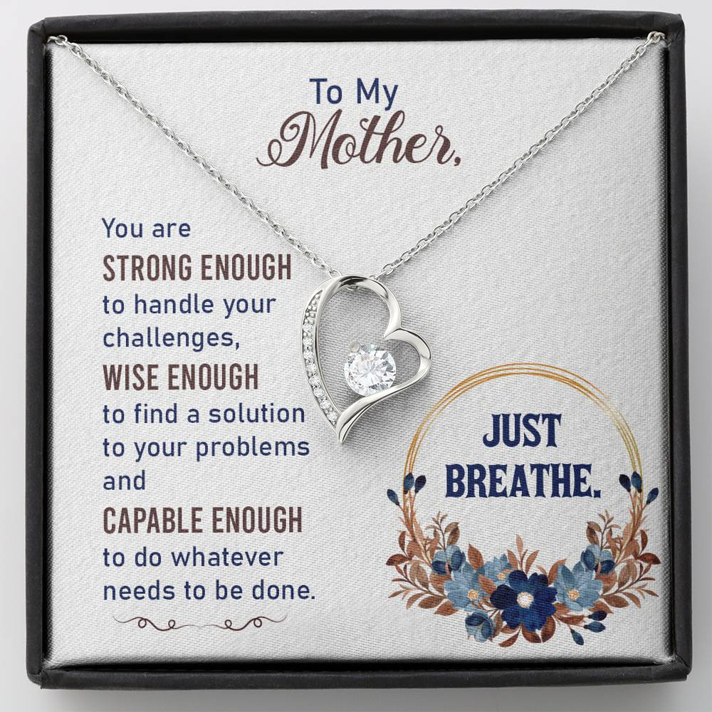 TO MY MOTHER "BREATHE-SO" HEART NECKLACE GIFT SET - ON CLOUD NINE GIFTS