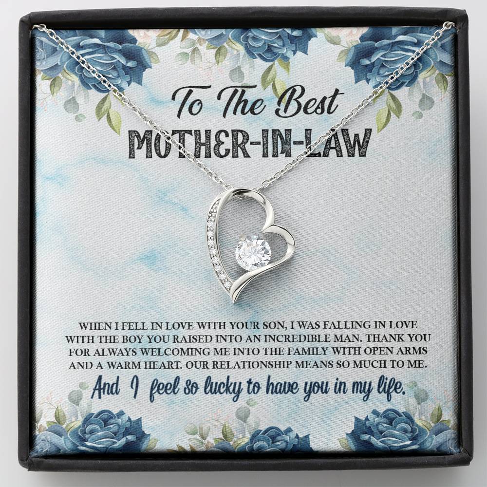 TO MY MOTHER IN LAW "LUCKY-SO" HEART NECKLACE GIFT SET - ON CLOUD NINE GIFTS