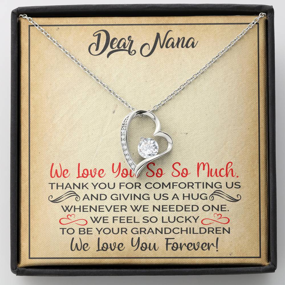 DEAR NANA "HUG" HEART NECKLACE GIFT SET - ON CLOUD NINE GIFTS