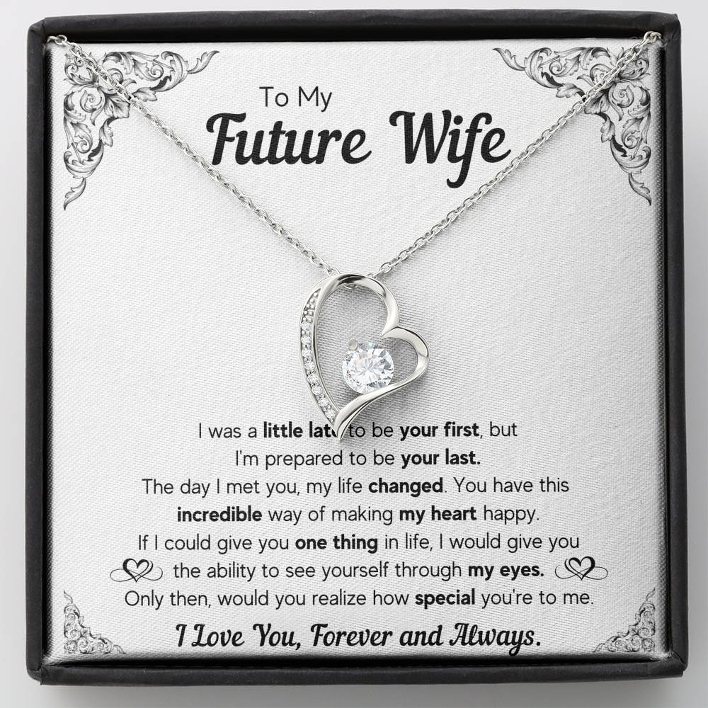TO MY FUTURE WIFE LITTLE LATE HEART NECKLACE GIFT SET - ON CLOUD NINE GIFTS