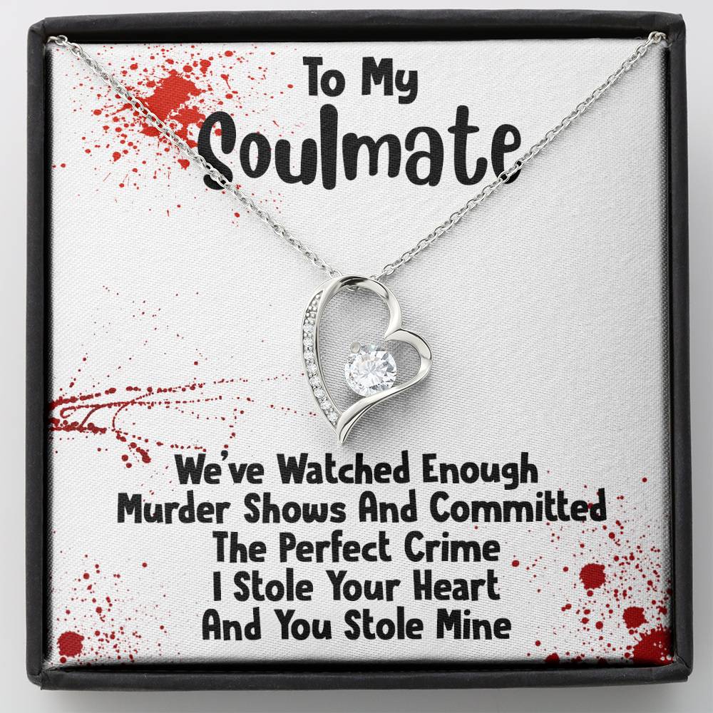 TO MY SOULMATE MURDER SHOWS HEART NECKLACE GIFT SET - ON CLOUD NINE GIFTS