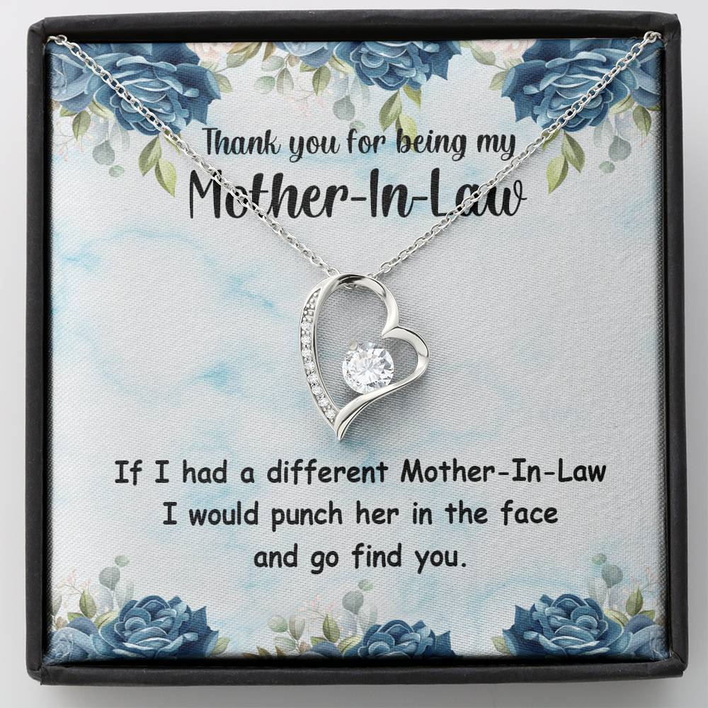 TO MY MOTHER IN LAW "PUNCH-SO" HEART NECKLACE GIFT SET - ON CLOUD NINE GIFTS