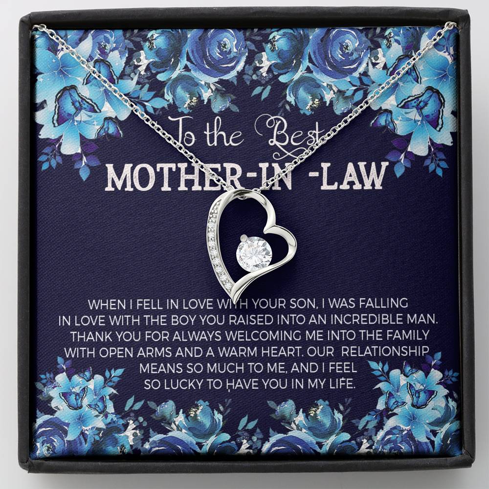 TO MY MOTHER IN LAW "WARM-SO" HEART NECKLACE GIFT SET - ON CLOUD NINE GIFTS