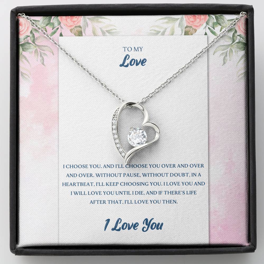 TO MY LOVE "CHOOSE-PB" HEART NECKLACE GIFT SET - ON CLOUD NINE GIFTS