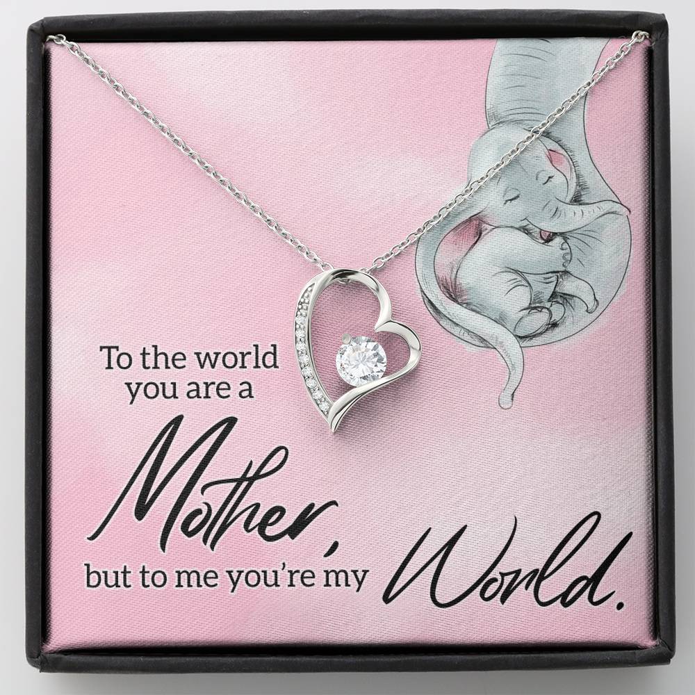 TO MY MOM "MY WORLD" HEART NECKLACE GIFT SET - ON CLOUD NINE GIFTS