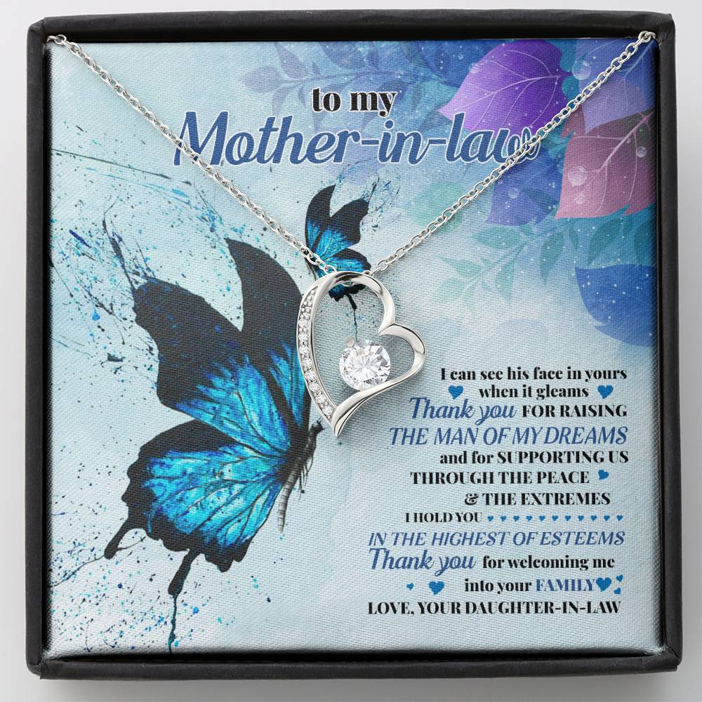 TO MY MOTHER IN LAW "ESTEEMS" HEART NECKLACE GIFT SET - ON CLOUD NINE GIFTS