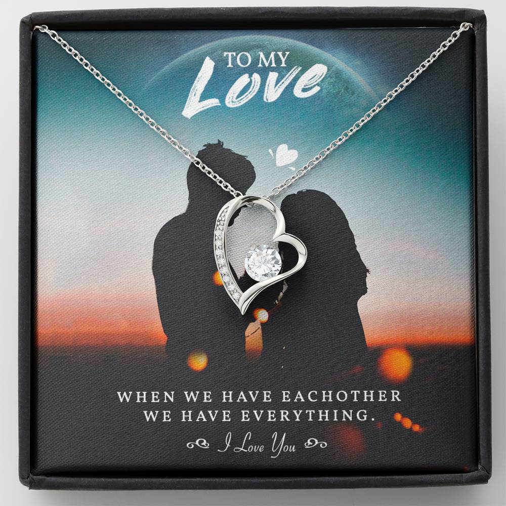 TO MY LOVE "EVERYTHING-PB" HEART NECKLACE GIFT SET - ON CLOUD NINE GIFTS