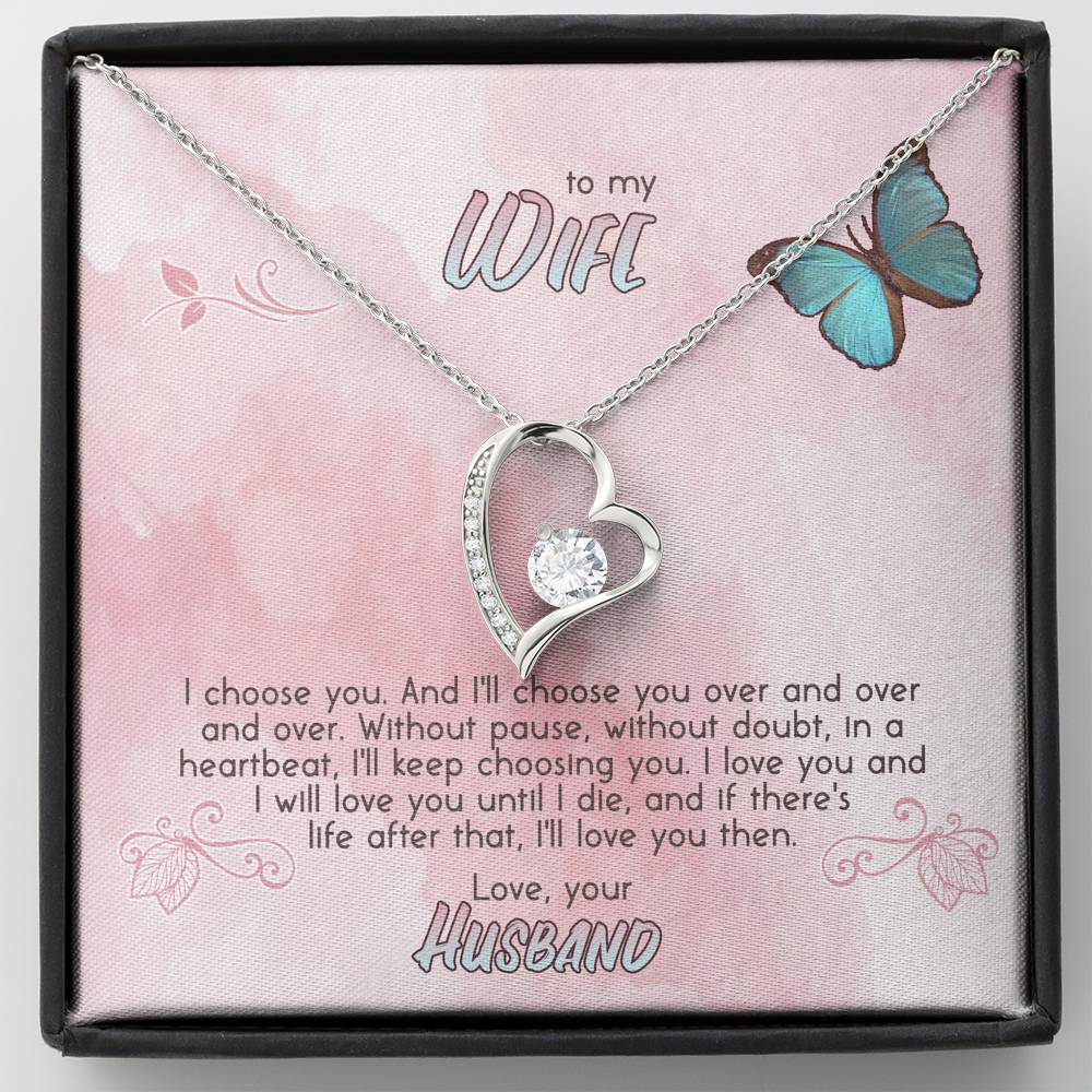 TO MY WIFE "CHOOSE" HEART NECKLACE GIFT SET - ON CLOUD NINE GIFTS
