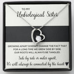 TO MY UNBIOLOGICAL SISTER "TANGLED" HEART NECKLACE GIFT SET - ON CLOUD NINE GIFTS