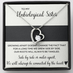 TO MY UNBIOLOGICAL SISTER "TANGLED" HEART NECKLACE GIFT SET - ON CLOUD NINE GIFTS