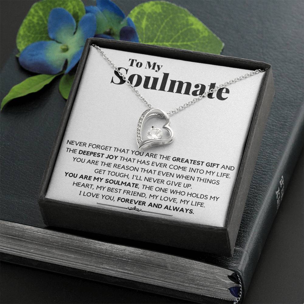 TO MY SOULMATE DEEPEST JOY HEART NECKLACE GIFT SET - ON CLOUD NINE GIFTS