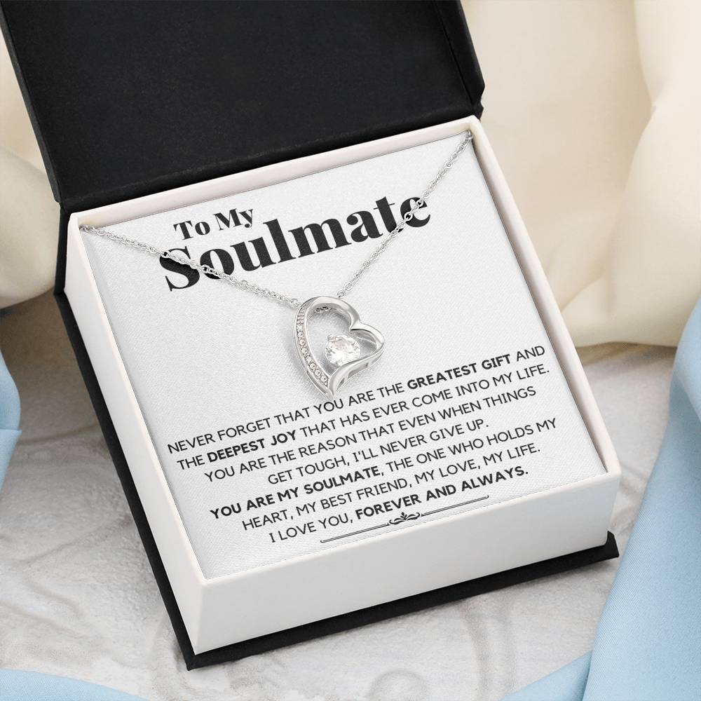 TO MY SOULMATE DEEPEST JOY HEART NECKLACE GIFT SET - ON CLOUD NINE GIFTS