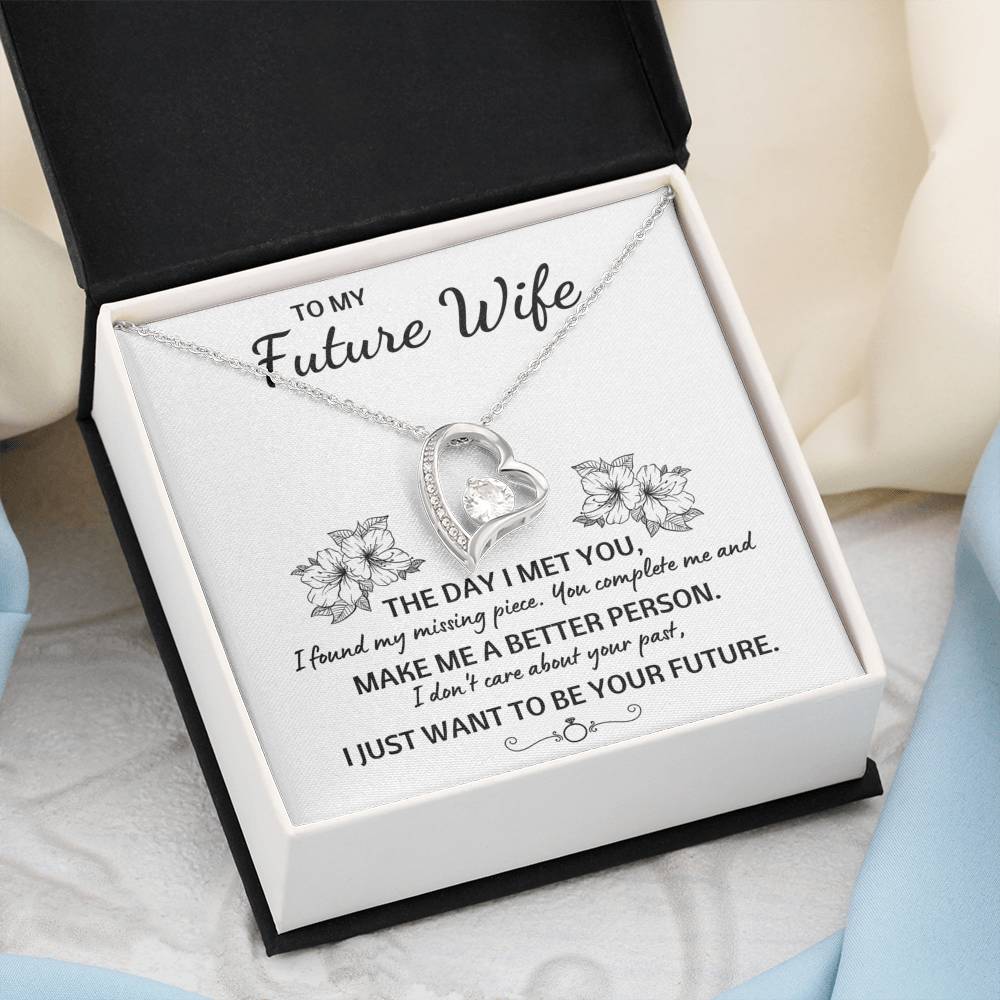 TO MY FUTURE WIFE YOUR FUTURE HEART NECKLACE - ON CLOUD NINE GIFTS