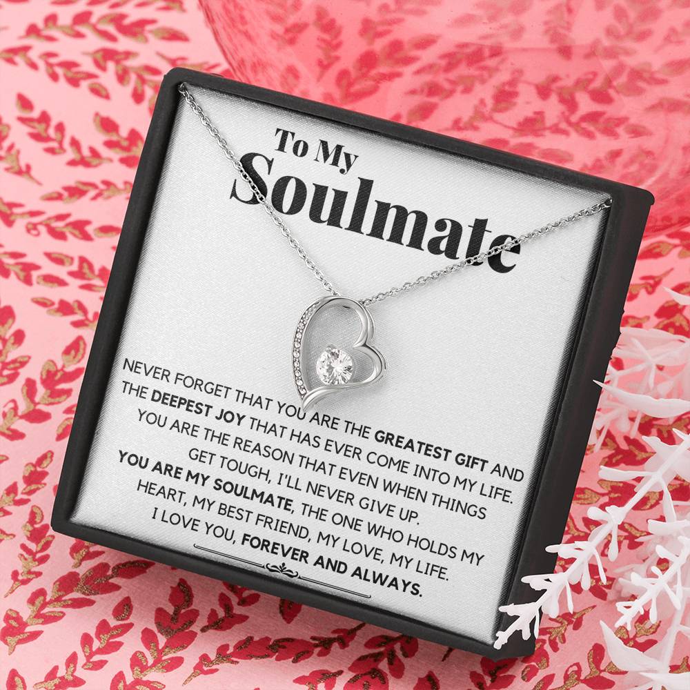 TO MY SOULMATE DEEPEST JOY HEART NECKLACE GIFT SET - ON CLOUD NINE GIFTS