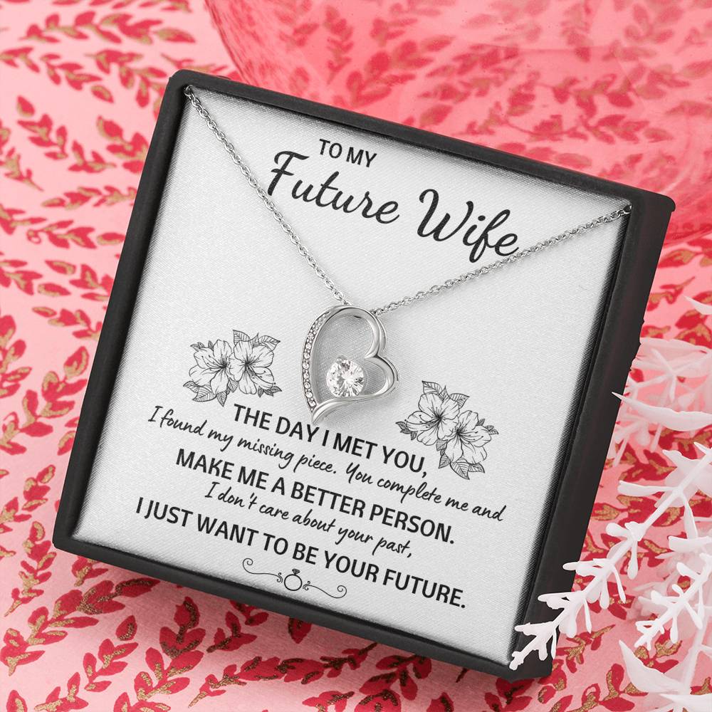 TO MY FUTURE WIFE YOUR FUTURE HEART NECKLACE - ON CLOUD NINE GIFTS
