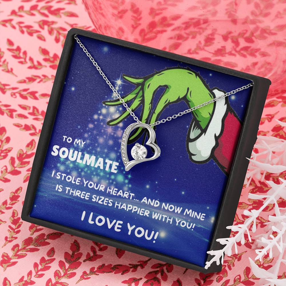 TO MY SOULMATE "THREE SIZES HAPPIER - TREE" HEART NECKLACE GIFT SET - ON CLOUD NINE GIFTS