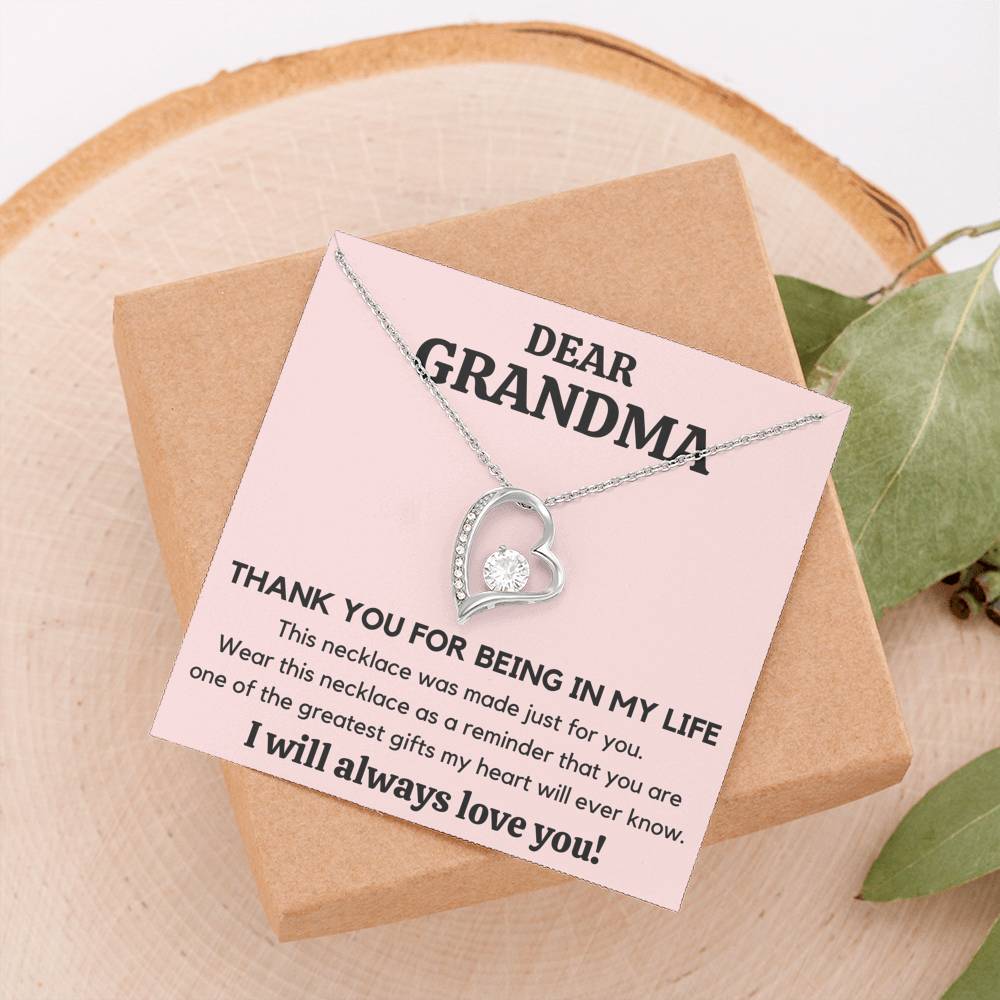 DEAR GRANDMA MY LIFE HEART NECKLACE GIFT SET - ON CLOUD NINE GIFTS