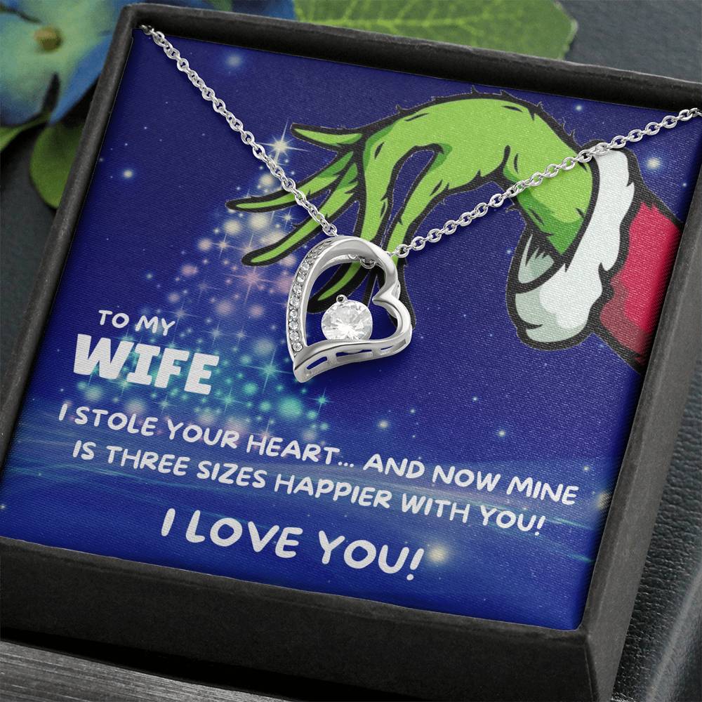 TO MY WIFE THREE SIZES HAPPIER HEART NECKLACE GIFT SET - ON CLOUD NINE GIFTS