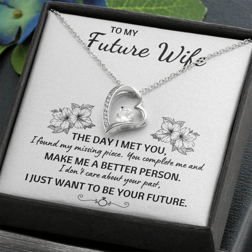 TO MY FUTURE WIFE YOUR FUTURE HEART NECKLACE - ON CLOUD NINE GIFTS