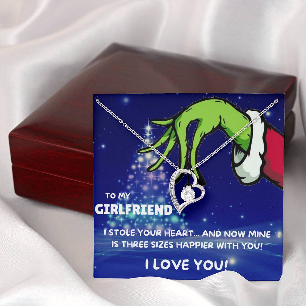 TO MY GIRLFRIEND THREE SIZES HAPPIER HEART NECKLACE GIFT SET - ON CLOUD NINE GIFTS