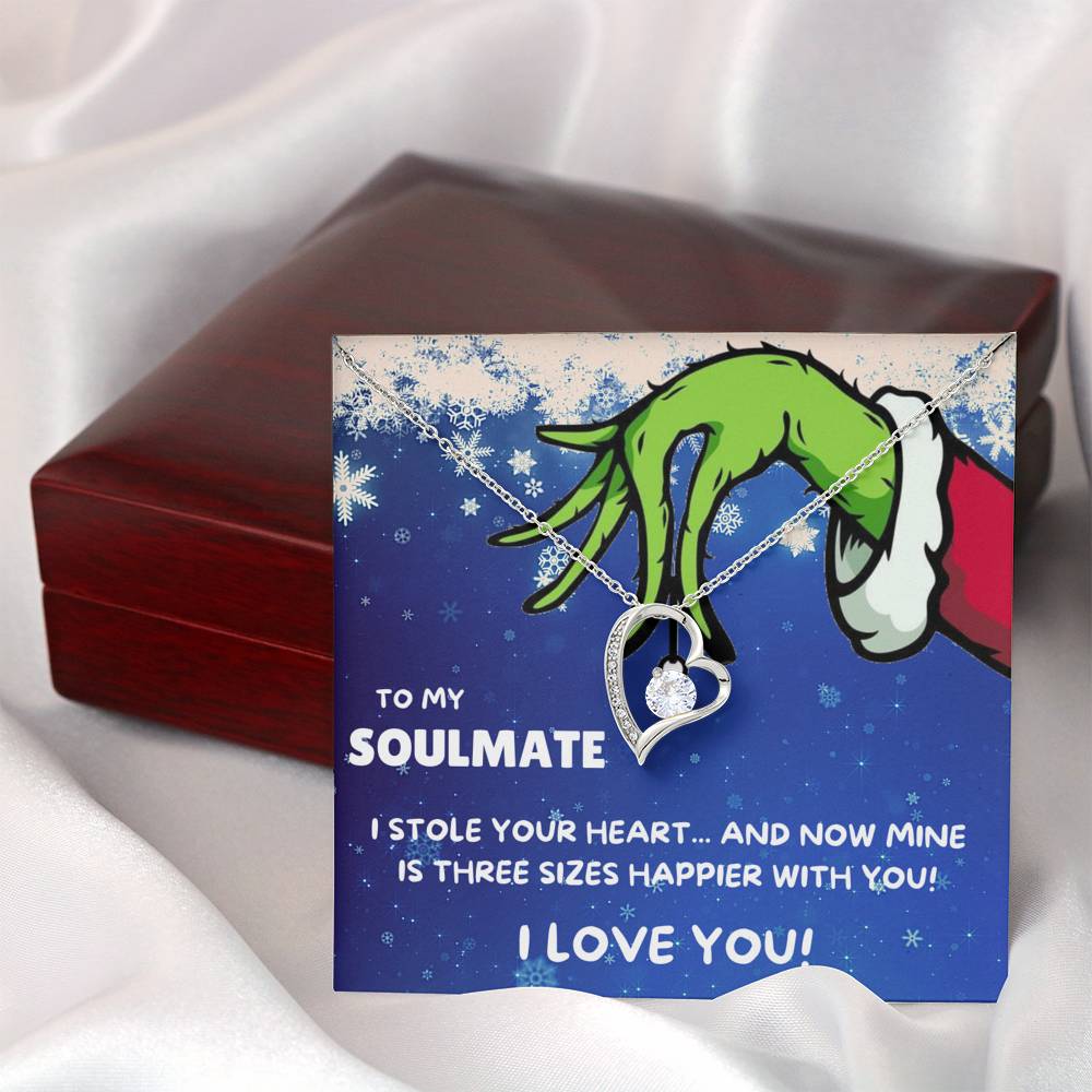 TO MY SOULMATE "THREE SIZES HAPPIER" HEART NECKLACE GIFT SET - ON CLOUD NINE GIFTS