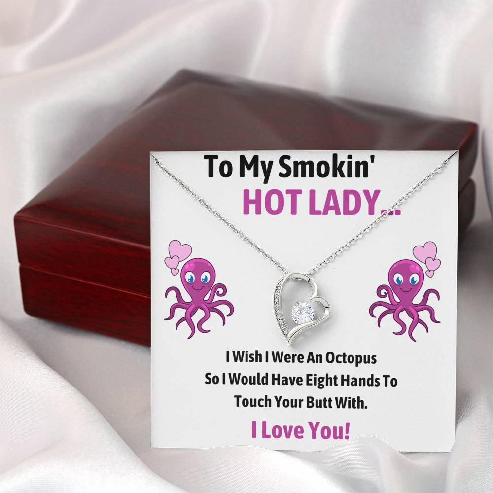 TO MY SMOKIN HOT LADY "OCTOPUS" HEART NECKLACE GIFT SET - ON CLOUD NINE GIFTS