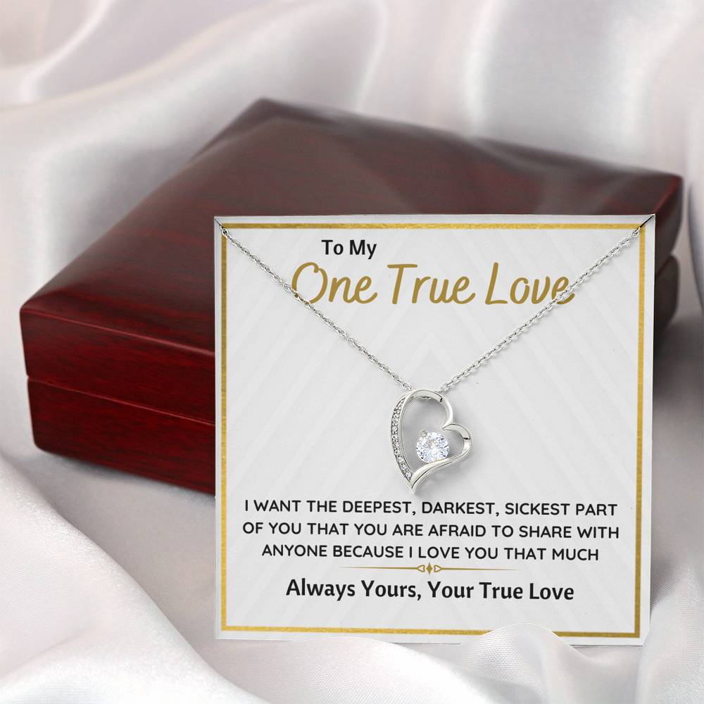 TO MY ONE TRUE LOVE "SICKEST PART OF YOU" HEART NECKLACE GIFT SET - ON CLOUD NINE GIFTS