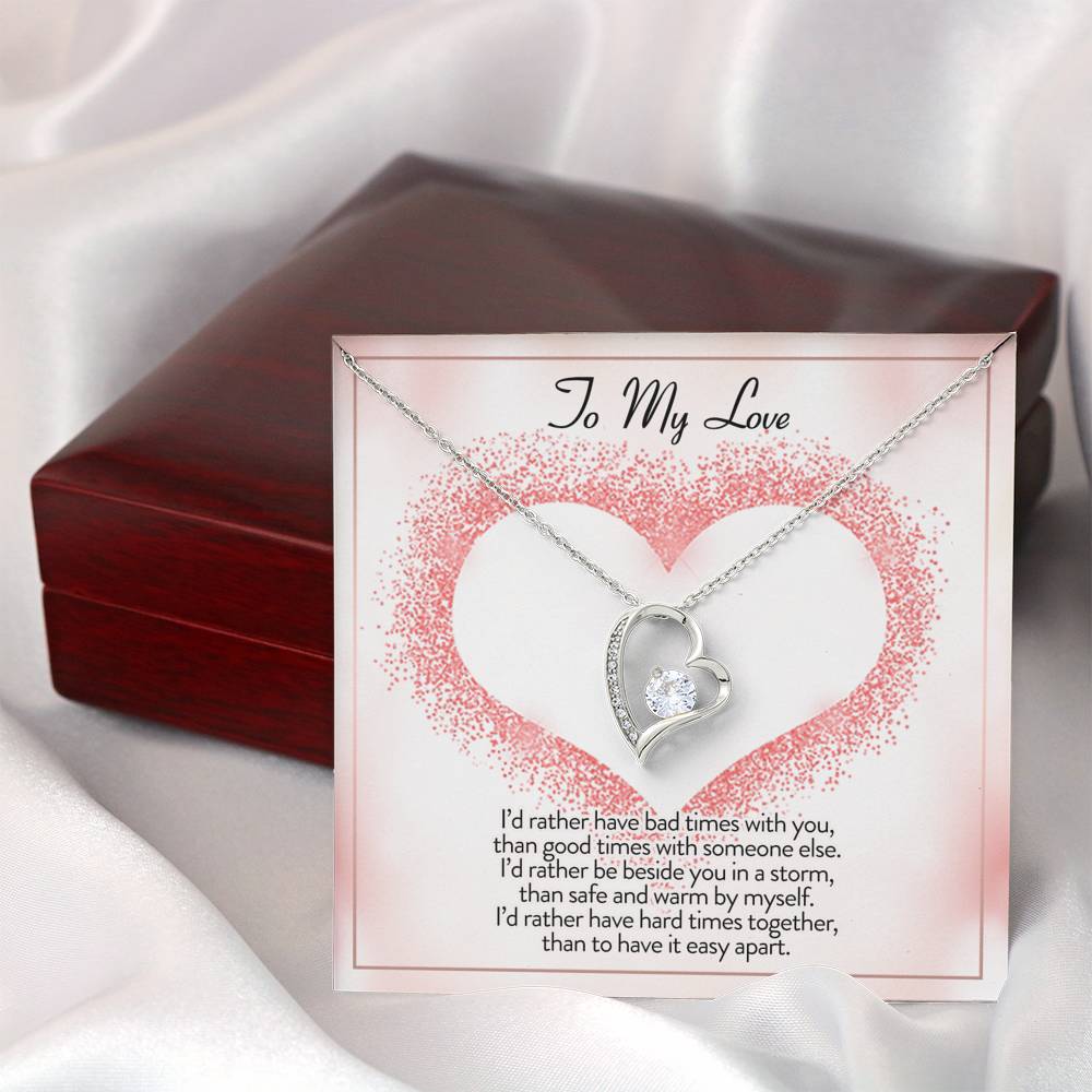 TO MY LOVE "I'D RATHER" HEART NECKLACE GIFT SET - ON CLOUD NINE GIFTS