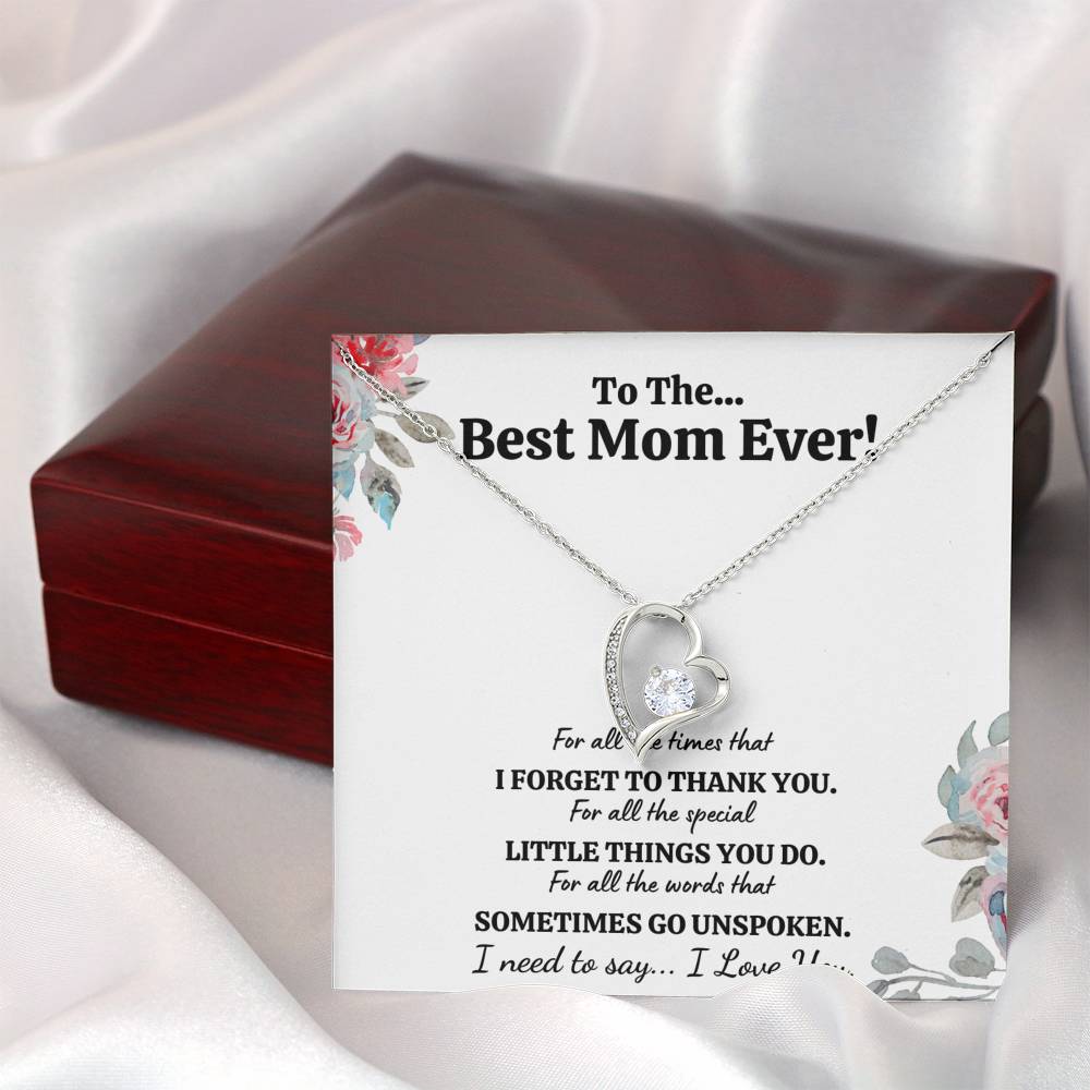 TO THE B MOM EVER "FOR ALL" HEART NECKLACE ANNIVERSARY GIFT SET - ON CLOUD NINE GIFTS