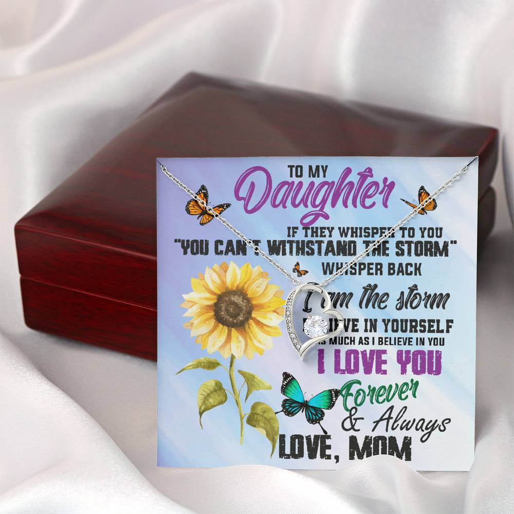 TO MY DAUGHTER "WHISPER" HEART NECKLACE GIFT SET - ON CLOUD NINE GIFTS