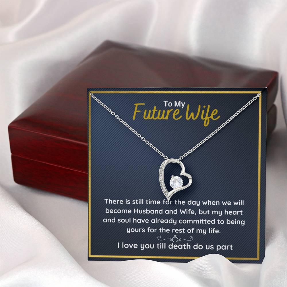 TO MY FUTURE WIFE "COMMITTED" HEART NECKLACE GIFT SET - ON CLOUD NINE GIFTS