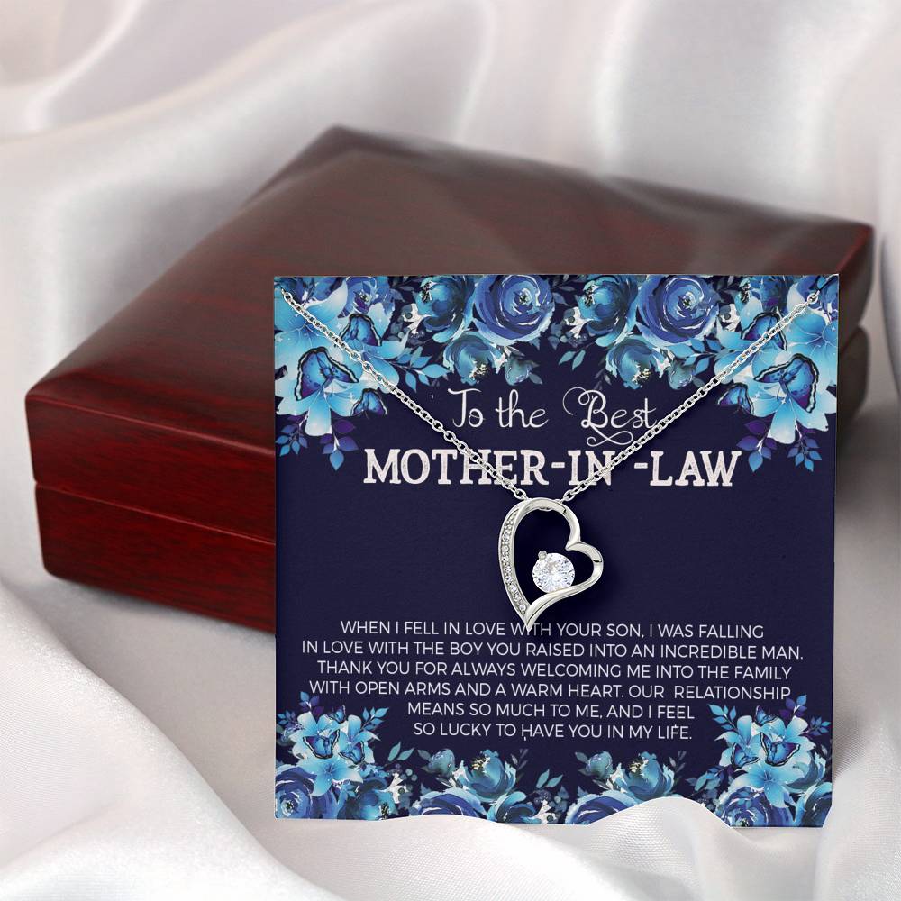 TO MY MOTHER IN LAW "WARM-SO" HEART NECKLACE GIFT SET - ON CLOUD NINE GIFTS