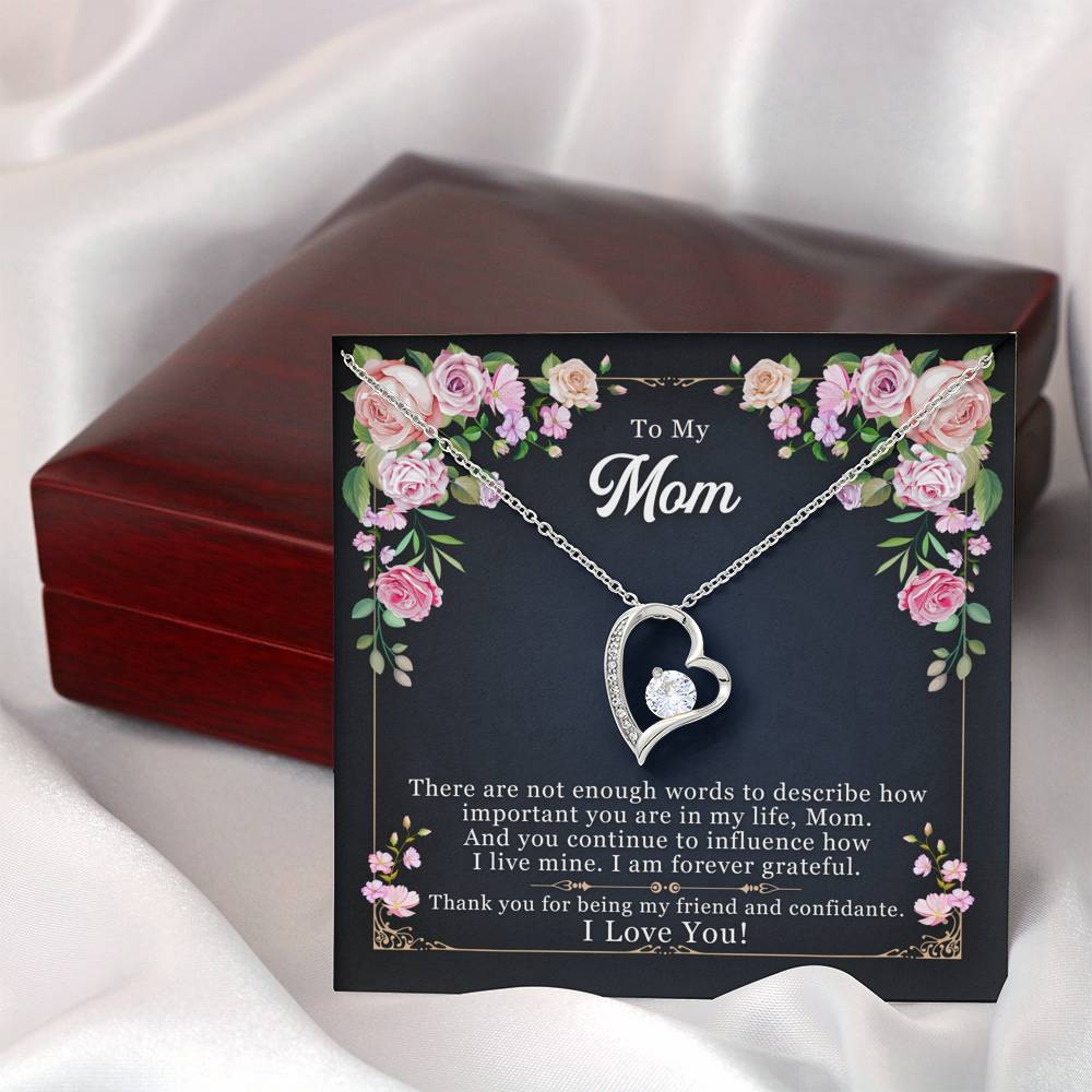 TO MY MOM "ENOUGH WORDS-SO" HEART NECKLACE GIFT SET - ON CLOUD NINE GIFTS