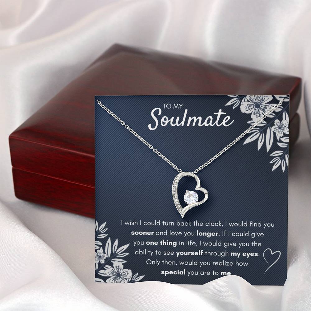 TO MY SOULMATE "FIND YOU SOONER" HEART NECKLACE GIFT SET - ON CLOUD NINE GIFTS