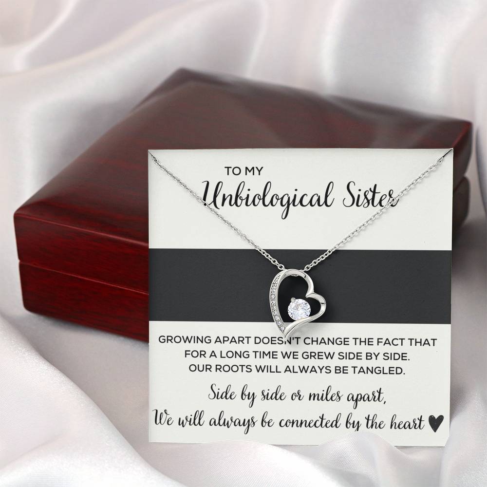 TO MY UNBIOLOGICAL SISTER "TANGLED" HEART NECKLACE GIFT SET - ON CLOUD NINE GIFTS