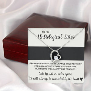 TO MY UNBIOLOGICAL SISTER "TANGLED" HEART NECKLACE GIFT SET - ON CLOUD NINE GIFTS