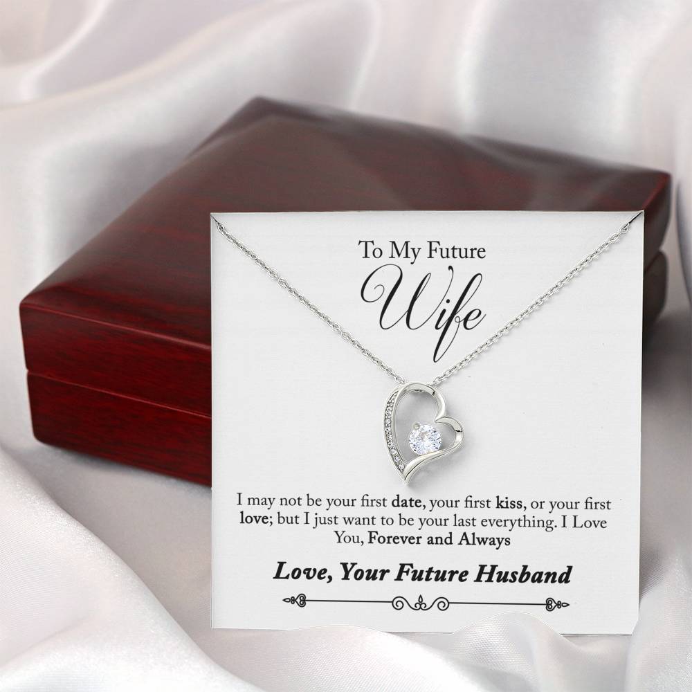TO MY FUTURE WIFE "LAST EVERYTHING - SO" HEART NECKLACE GIFT SET - ON CLOUD NINE GIFTS