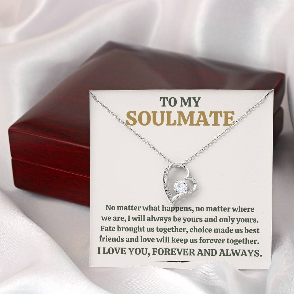 TO MY SOULMATE "FOREVER TOGETHER" HEART NECKLACE GIFT SET - ON CLOUD NINE GIFTS