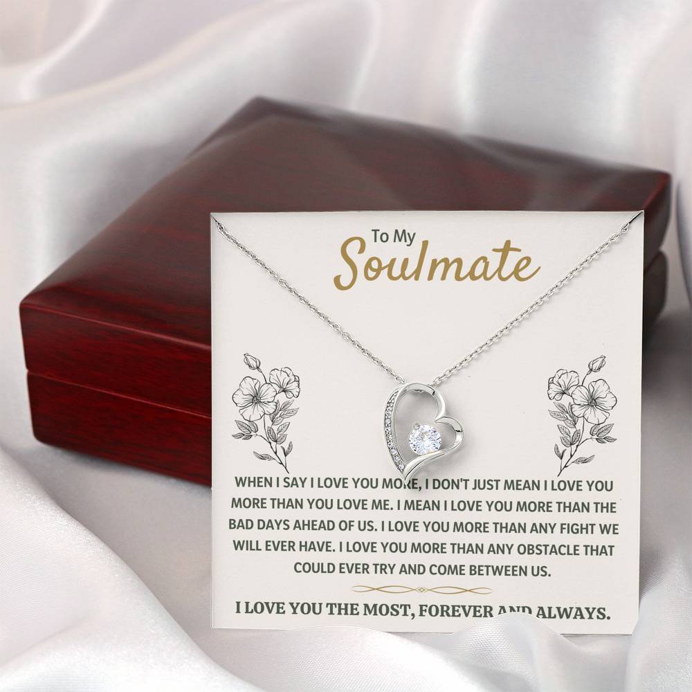 TO MY SOULMATE "THE MOST - GOLDEN" HEART NECKLACE GIFT SET - ON CLOUD NINE GIFTS