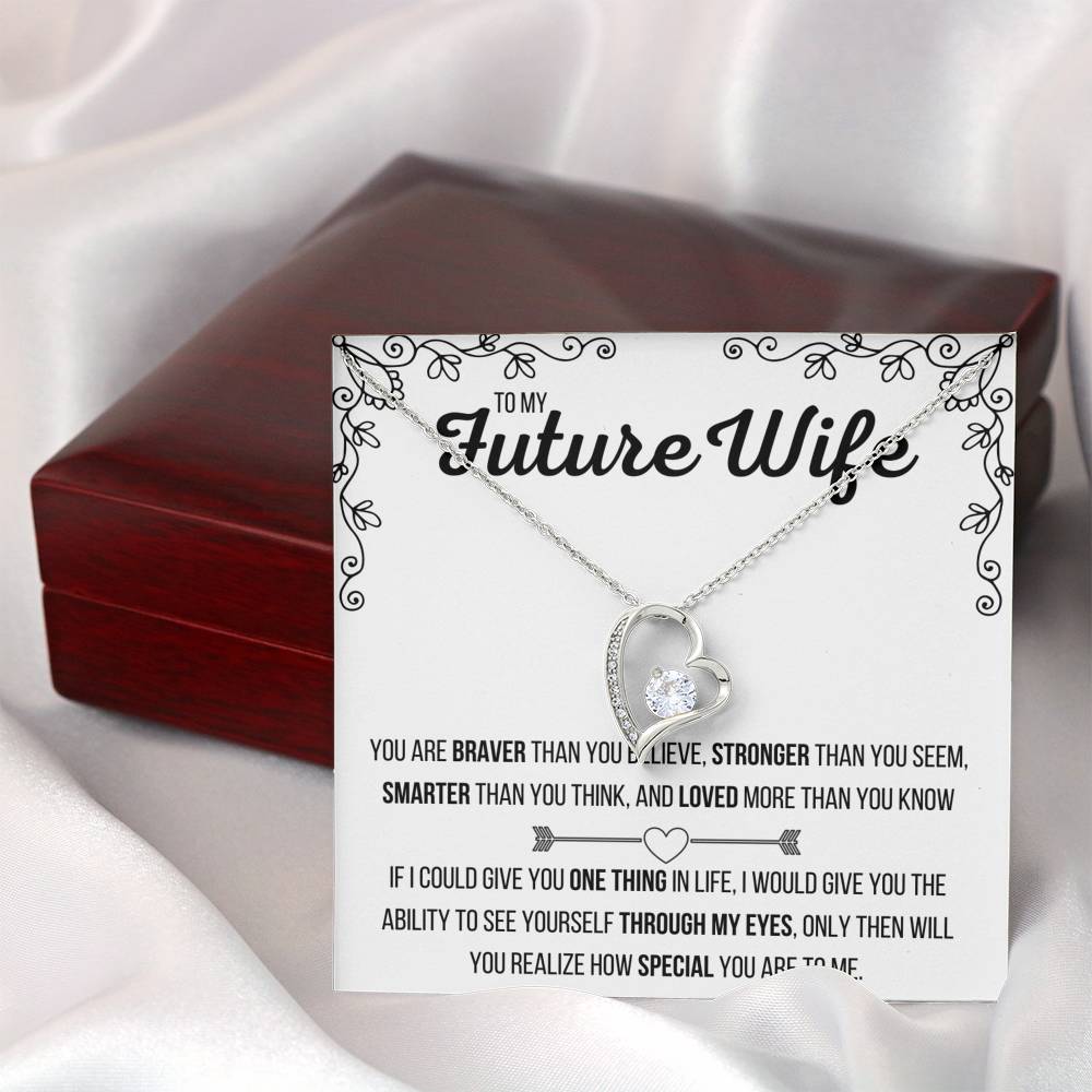 TO MY FUTURE WIFE "LOVED MORE THAN YOU KNOW" HEART NECKLACE GIFT SET - ON CLOUD NINE GIFTS