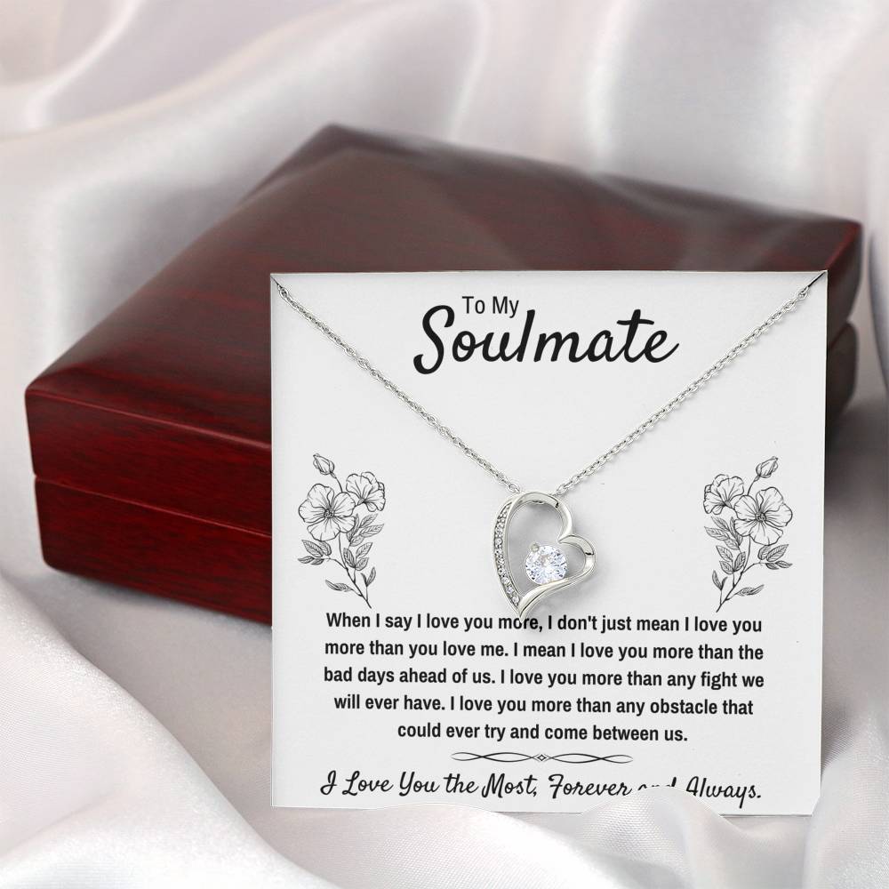 TO MY SOULMATE "I LOVE YOU THE MOST" HEART NECKLACE GIFT SET - ON CLOUD NINE GIFTS