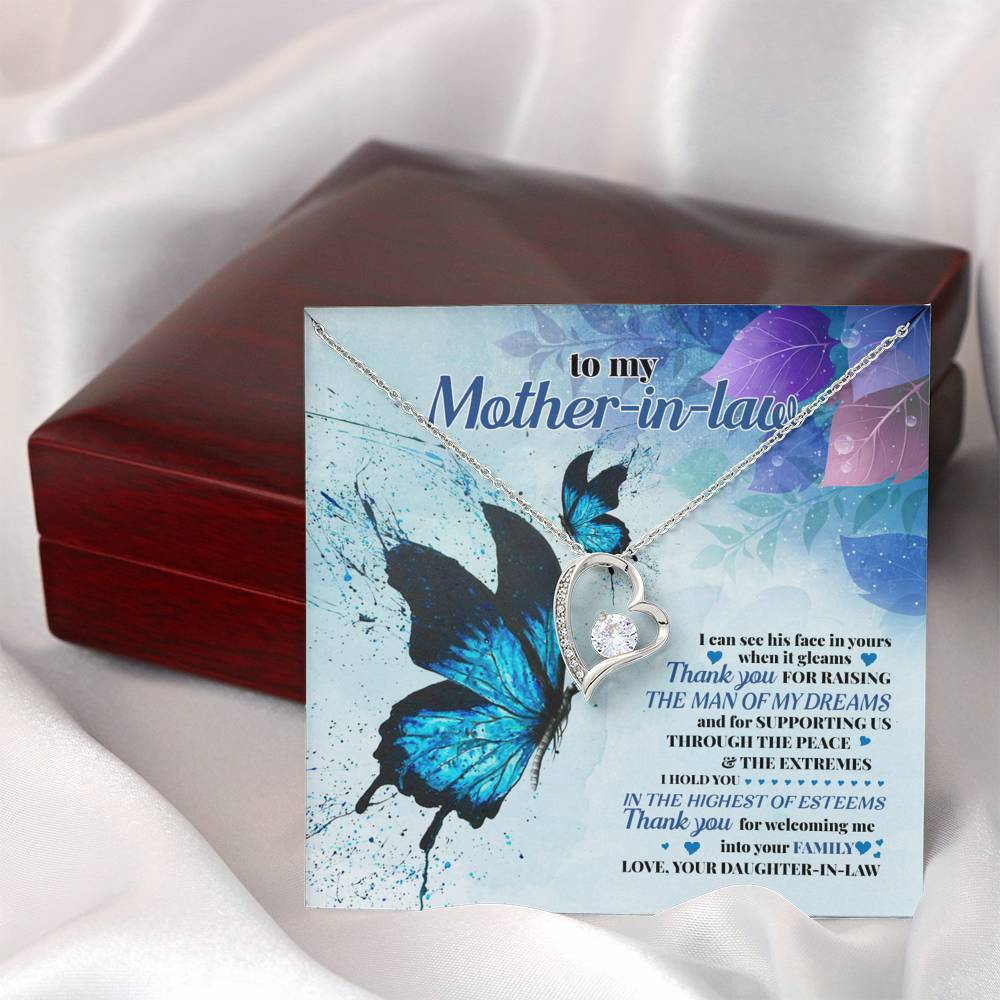 TO MY MOTHER IN LAW "ESTEEMS" HEART NECKLACE GIFT SET - ON CLOUD NINE GIFTS