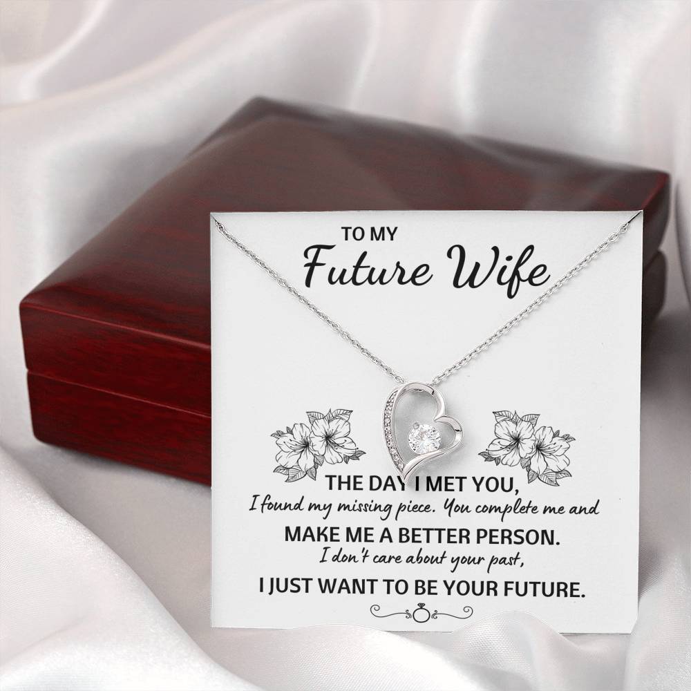 TO MY FUTURE WIFE YOUR FUTURE HEART NECKLACE - ON CLOUD NINE GIFTS