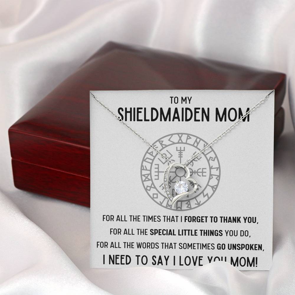 TO MY SHIELDMAIDEN MOM "FOR ALL" HEART NECKLACE GIFT SET - ON CLOUD NINE GIFTS