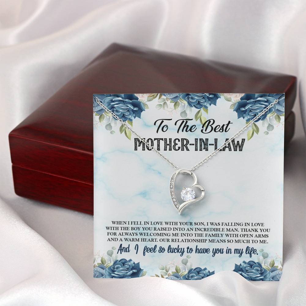 TO MY MOTHER IN LAW "LUCKY-SO" HEART NECKLACE GIFT SET - ON CLOUD NINE GIFTS