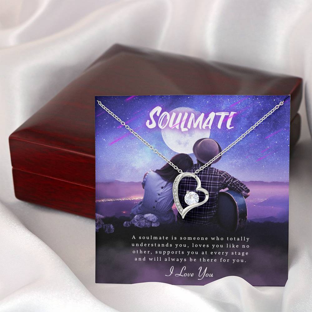 TO MY SOULMATE "SOMEONE-PB" HEART NECKLACE GIFT SET - ON CLOUD NINE GIFTS