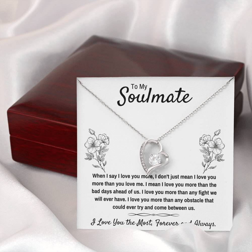 TO MY SOULMATE THE MOST FLOWERS HEART NECKLACE GIFT SET - ON CLOUD NINE GIFTS