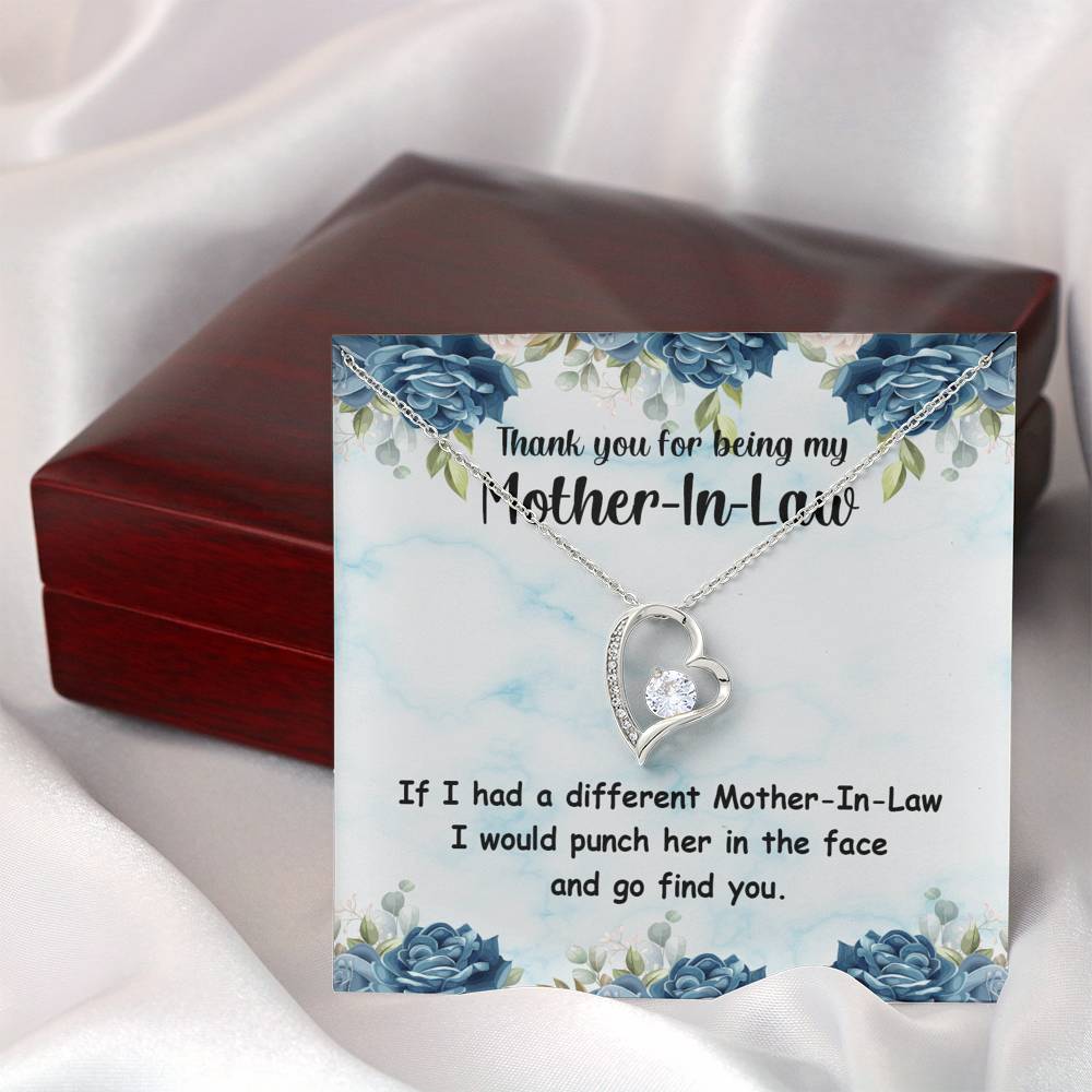 TO MY MOTHER IN LAW "PUNCH-SO" HEART NECKLACE GIFT SET - ON CLOUD NINE GIFTS